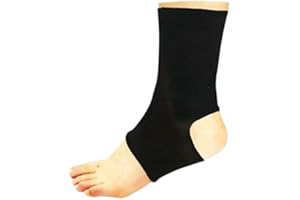 V&AMYA Coppia di cavigliere elastiche nere, Supporto per slogature e distorsioni, cavigliera Sportiva per Uomini e Donne, taglia unica