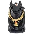 A & S VENTURES Black Stone Small Size Nandi Ji Maharaj Bull Statue Idol Murti for Home Shivling Puja Pooja Vastu Car Dashboard,Sawan