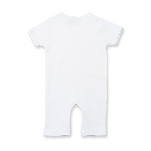 Larkwood Baby Unisex Short Sleeve Romper Suit (3-6) (White)