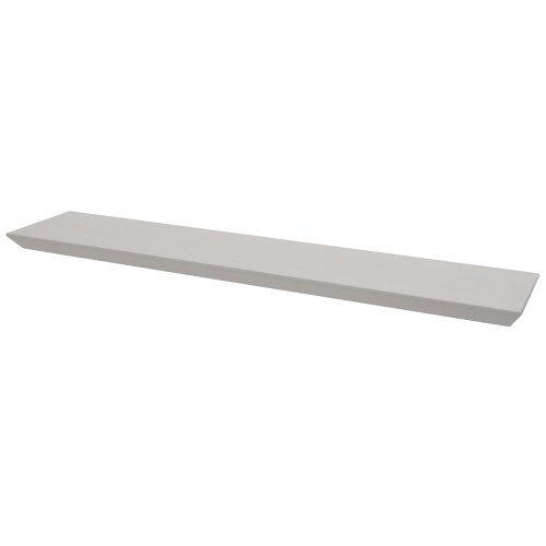 OLIVER - Bevelled 3ft / 91cm Floating Wall Shelf - White