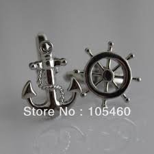 Fashion Edelstahl Anchor Manschettenknopf Manschettenknopf in Geschenkbox