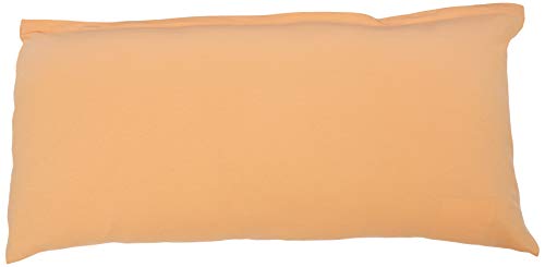 Biberna 0077144 Jersey de fundas de almohada de algodón 100% con Cremallera, 2 unidades, 40 x 80 cm Naranja, 27 x 18 x 3 cm