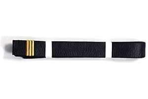 Shihan 3 Dan Bar Black Belt SATIN (gold Dan Bar) 320cm For Men/Women Karate, Kickboxing, Shotokan, Shito-Ryu, Goju Ryu, All Styles Of Martial Arts Karate Black Belt Master Kempo