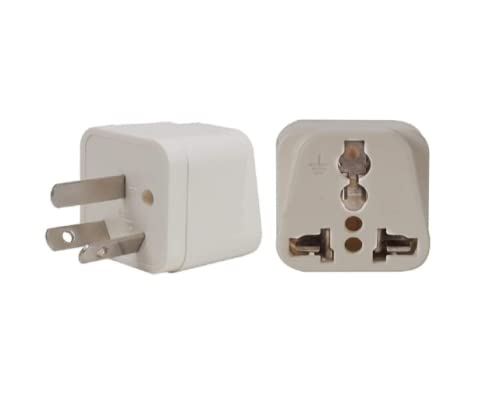 Mute Universal Electrical Conversion Travel Adapter 3 Pin Plug Compatible India to Australia,New Zealand,China & More Type I Plug (Pack of 2)