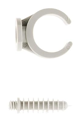 Zenitech 121195 Set de 50 Clips avec Chevilles, Gris
