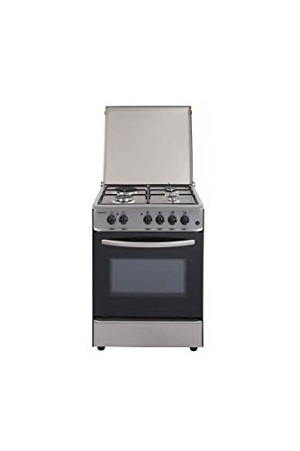 Oceanic oceacm6060ix8 - cuisiniere Table Mixte gaz/électrique-4 foyers-Four Convection naturelle-65 l-a-l 60 x h 85cm - INOX
