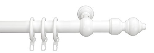 GARDUNA klassische Gardinenstange | Weiß 120cm | Vorhangstange | Ø 28mm | viele Farben & Größen - 2