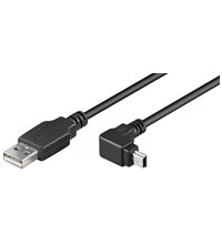 USB Kabel | "A" Stecker > "B" Mini-Stecker 5 pol. 90° winkel | 1,8 m