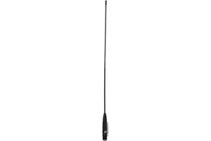 KIMISS Conector Bnc de 38cm, Antena de Mano Flexible de Doble Banda Nagoya na 771 Bnc 4575 144 430MHz para Walkie Talkie