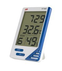 Goliton® Indoor Outdoor Digital LCD Thermometer Hygrometer Feuchtigkeit Messinstrument Uhr KT-908 – Weiß - 3