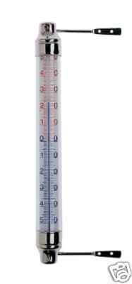 Edelstahl Außen Fenster Thermometer . Analog Temperatur Anzeige + / - 50 °C