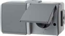 Preisvergleich Produktbild Berker Doppelsteckdose lgr / gr 477505