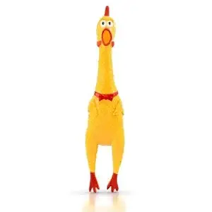 Petlicious & More? Squeezing Squawkin' Chicken Toy, Rubber Screaming 16