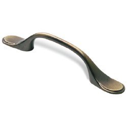 Preisvergleich Produktbild Möbelgriff Freital, Landhaus, Zinkdruckguß - Altmessingfarbig brüniert getrommelt