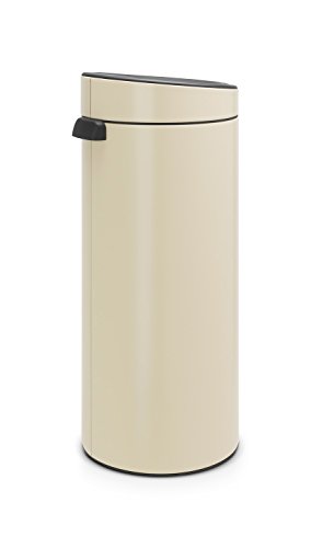 Brabantia 115042 Touch Bin New mit herausnehmbaren Kunststoffeinsatz, 30 L, Edelstahl, almond, 32.8 x 32.8 cm - 2