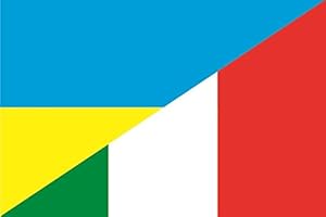 U24 Adesivo bandiera Ucraina Italia 8 x 5 cm Adesivo Auto Sticker