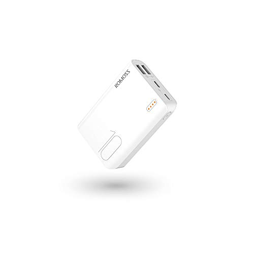Romoss Mini Power Bank 10000mAh Leggero, Caricatore Portatile Type-C Veloce (3.1A Totale) con 2 Uscite e 2 Ingressi di Tipi Compatibile Universale con Tutti i Telefoni?Regalo di Natale?