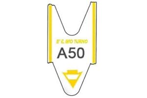 AGENDEPOINT.IT 5 rollos de 2000 tickets cola de milano para dispensador. Rollos de turno alfanuméricos, color amarillo