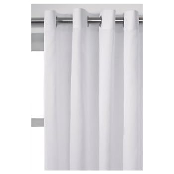 CLASSIC WHITE PLAIN RING TOP EYELET 56 X 90 LINED VOILE CURTAINS ...