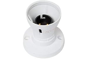 Mr.Gadget's Solutions Bayonet Batten White Ceiling Lamp Holder BC B22 Light Bulb Socket Lamp Fitting