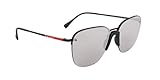 Incluye funda protectora Prada Linea Rossa 0PS 53US Gafas de sol, Black Rubber, 45 para Hombre
