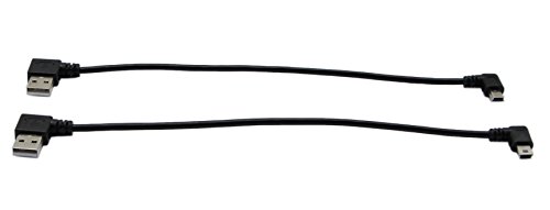 USB 2.0 Verlängerung cable-cerrxian 22,9 cm Mini USB-Kabel Combo Mini USB Winkel rechts und links Winkel Stecker auf USB Typ A 2.0 links Winkel männlich Daten und Ladekabel (1 Paar & # xff09; - 3