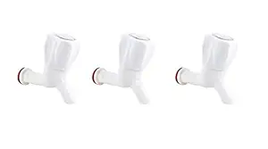 MHS PVC BIB Cock Tap Wall Mounted for Kitchen/Bathroom White (3)