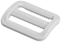 EasyWisdom 30 PCS 1" (25mm) Plastic Tri-glide Button / Buckles Designed for Camping Bag Belt Suitcase With Free Cable Organizer (white)