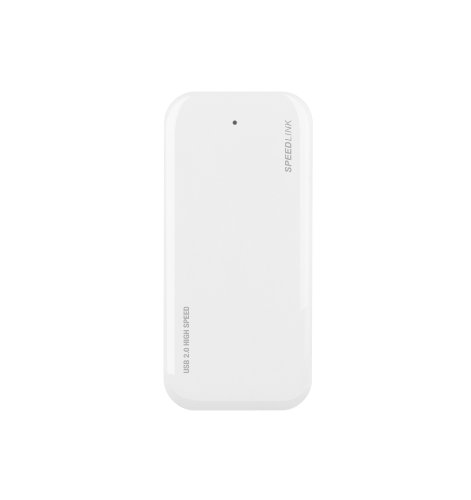 Speedlink Nobilé aktiver 4-fach USB Hub mit Netzteil (4 USB 2.0-Anschlüsse, 1,4m Kabellänge) weiß