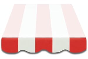 home Trends Markisen Volant Schabracke Markisenbespannung Ersatzstoffe Markisenstoffen Sonnenschutz Polyester fertig genäht mit Umrandung mehr Maß und Diverse Farben(SPD024, 4)