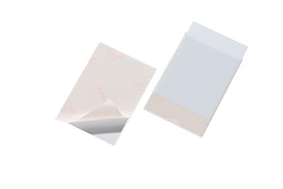 Durable 807619 Pocketfix Pochette Adhésive pour Insertion 148 x 105 mm Ouverture Petit Côté - Format Pochette 152 x 109 mm Sachet de 10