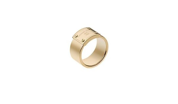 michael kors logo plaque ring