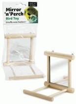 SHARPLES Ruff 'N' Tumble Mirror 'N' Perch Bird Toy 9x9cm pack of 1