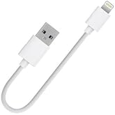 PDAteknolji Yetty Lightning ile Uyumlu Kısa Hızlı Powerbank Şarj ve Data Kablosu 2.1A Beyaz 20cm