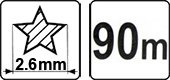 Flo 89458 – Haarschneidemaschine Gras Linie 2.6 mmx90 m/Stern/ - 2