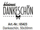 Stempel "kleines DANKESCHÖN" mit Holzgriff, ca.50x30mm