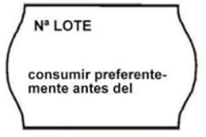 B BALSAT BALSAT Etiqueta marcaprecio 26x16 para maquina marca precio UNIVERSAL - 6 Rollos de 1500 etiquetas/rollo (Blanca) (Nº Lote/Consumir preferentemente antes del)