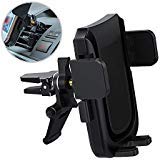 Car Phone Mount,Uverbon Car Holder for cell phone with All aluminum alloy horder +Dual 360 Degree Rotation for iPhone X/8/7/7Plus/6s/6Plus/5S, Galaxy S5/S6/S7/S8, Google, LG and More.