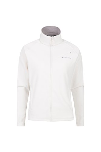 Preisvergleich Produktbild Mountain Warehouse Star Fleecejacke mit durchgehendem Reißverschluss für Damen - Schnelltrocknend, pillingfreies Fleece - Ideal für Wärme im Winter, Reisen, Wandern Cremefarben DE 44 (EU 46)