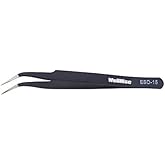 WellHise ST-15 AntiStatik Eğri U&ccedil; Tweezers Cımbız