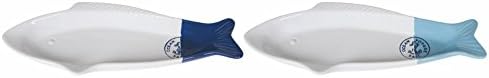 Ceramic Fish Shaped Serving Bowls, Set of 2