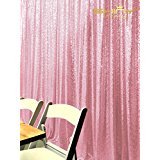 Preisvergleich Produktbild shinybeauty Pailletten backdrop-pink-6ftx7ft, glitzernden Pailletten Drapes, glänzend Stoff Pailletten Platten, Zeremonie Hintergrund (Pink)