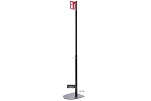 MECCANICA ORLANDINI SRL Kitpole - Piantana Porta Estintore colore nero 9005, base flat completa di ASTA e CARTELLO