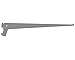 Element System Pro-Support Bracket Single Row, Pack of 2, 7 CM, 3 colours, Length 50 CM-For Shelf System, Wall Rail, 18133–00020 White Aluminium