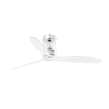 Faro Barcelona 33393 Ventilateur pour plafond sans lumière, transparent