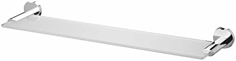 Bisk Lune Glass Shelf-Chrome on Zinc-55.5x4.5x13cm # 05032