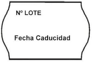 B BALSAT BALSAT Etiqueta marcaprecio 26x16 para maquina marca precio UNIVERSAL - 6 Rollos de 1500 etiquetas/rollo (Blanca) (Nº Lote/Fecha Caducidad)