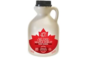 47 NORTH 47° North Canadian Organic Maple Syrup, Single Source, Grade A, Dark Robust, 500ml (1 Bottle)