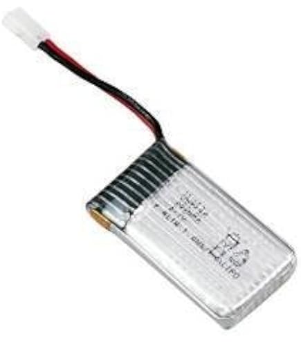 YUNIQUE GREEN-CLEAN-POWER - Geavanceerde Lipo Batterij 650mAh 3.7V 25C voor Drone Syma X5C X5 | Compatibel met Cheerson CX-30W, Wltoys F949 | Afmetingen 44x25x10mm, Zilver