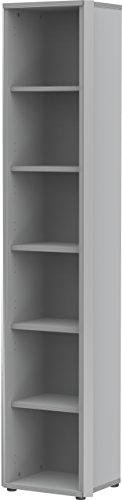 Preisvergleich Produktbild Wellemöbel, Tool, Eckregal, 6 Ordnerhöhen, Office-grau